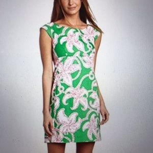 Lilly Pulitzer Allura Dress Green Pink Twinkle 8